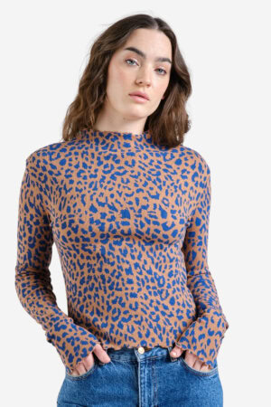 ekologisk topp ribbad ryd leopard modell