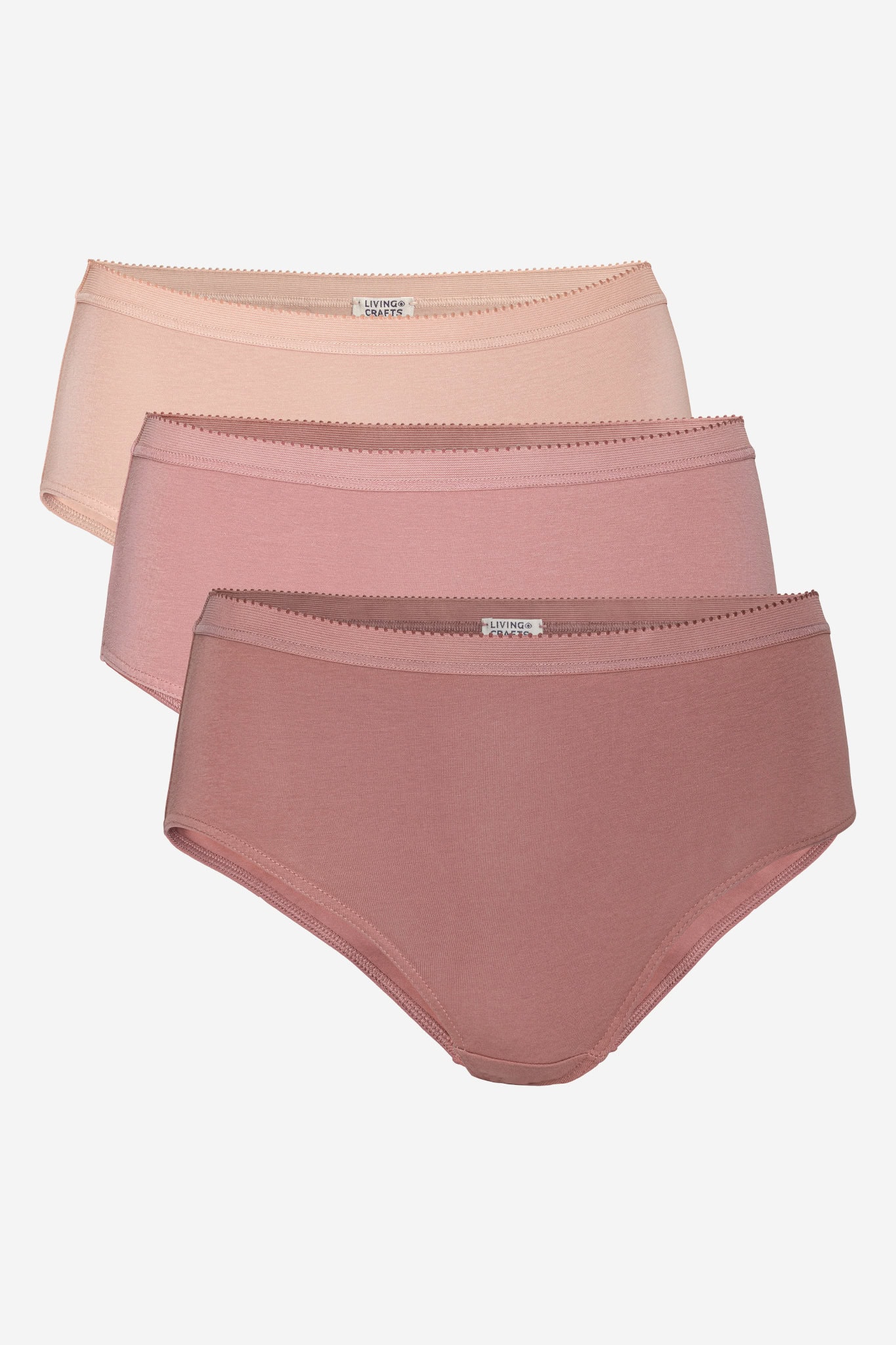 Brieftrosa bomull POLLY rosa 3-pack