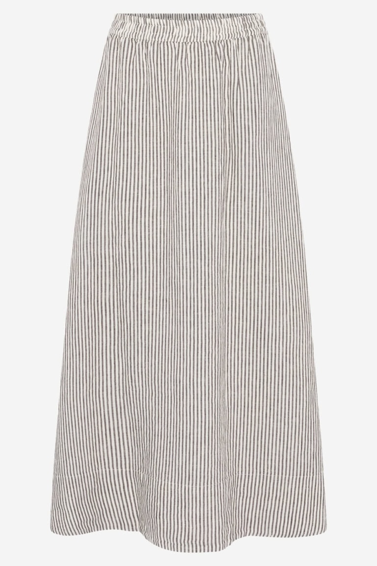 ekologisk-linnekjol-dam-randig-brun