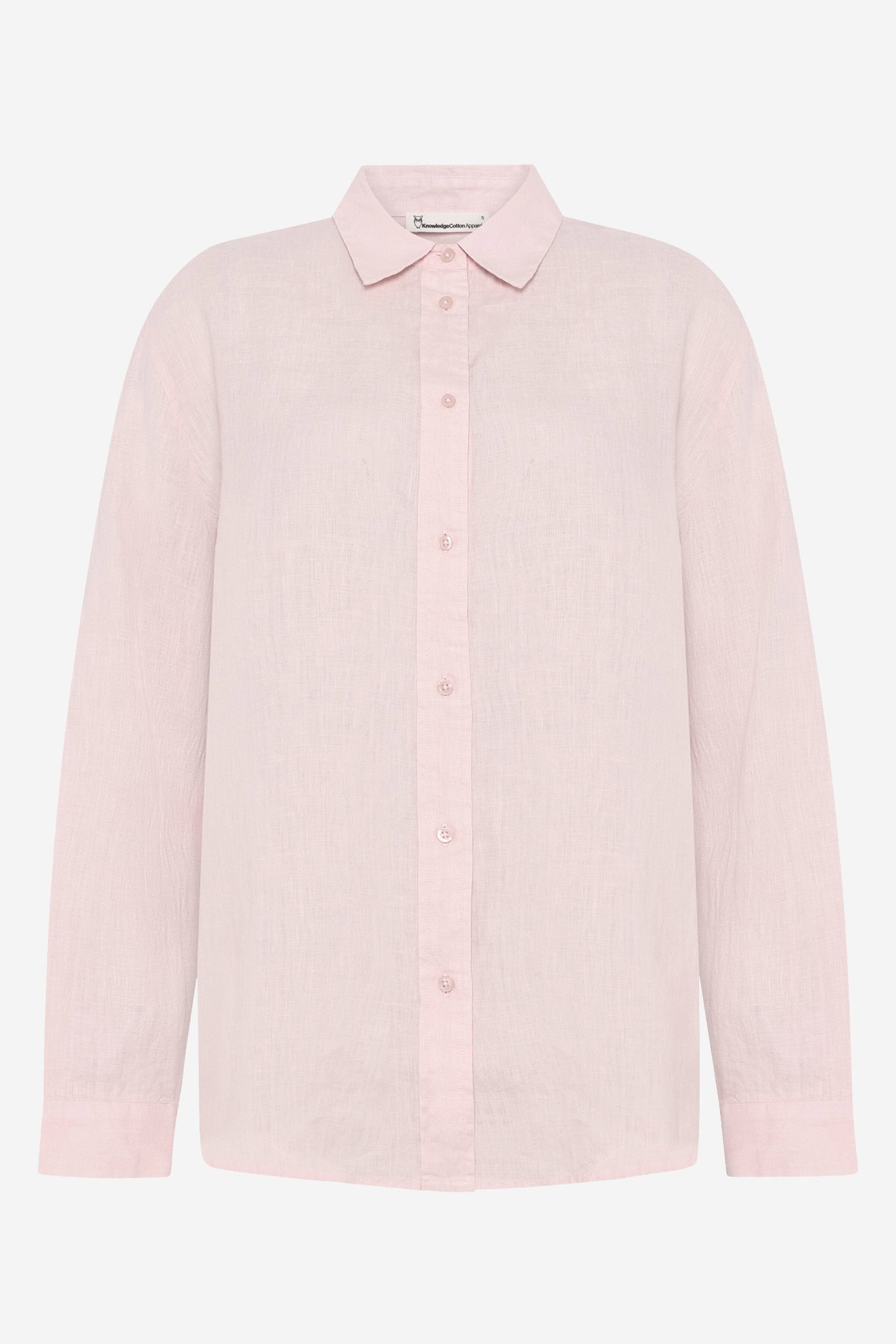 Linneskjorta rymlig dam blekrosa