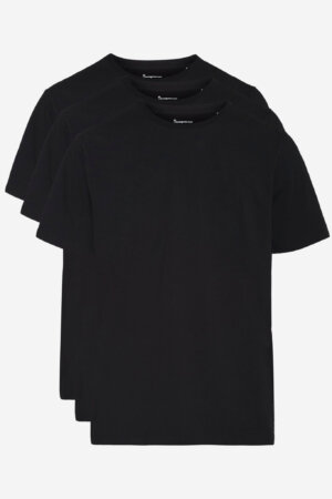 ekologisk basic t-shirt svart 3-pack