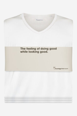 ekologisk basic t-shirt v-neck vit 3-pack förpackning