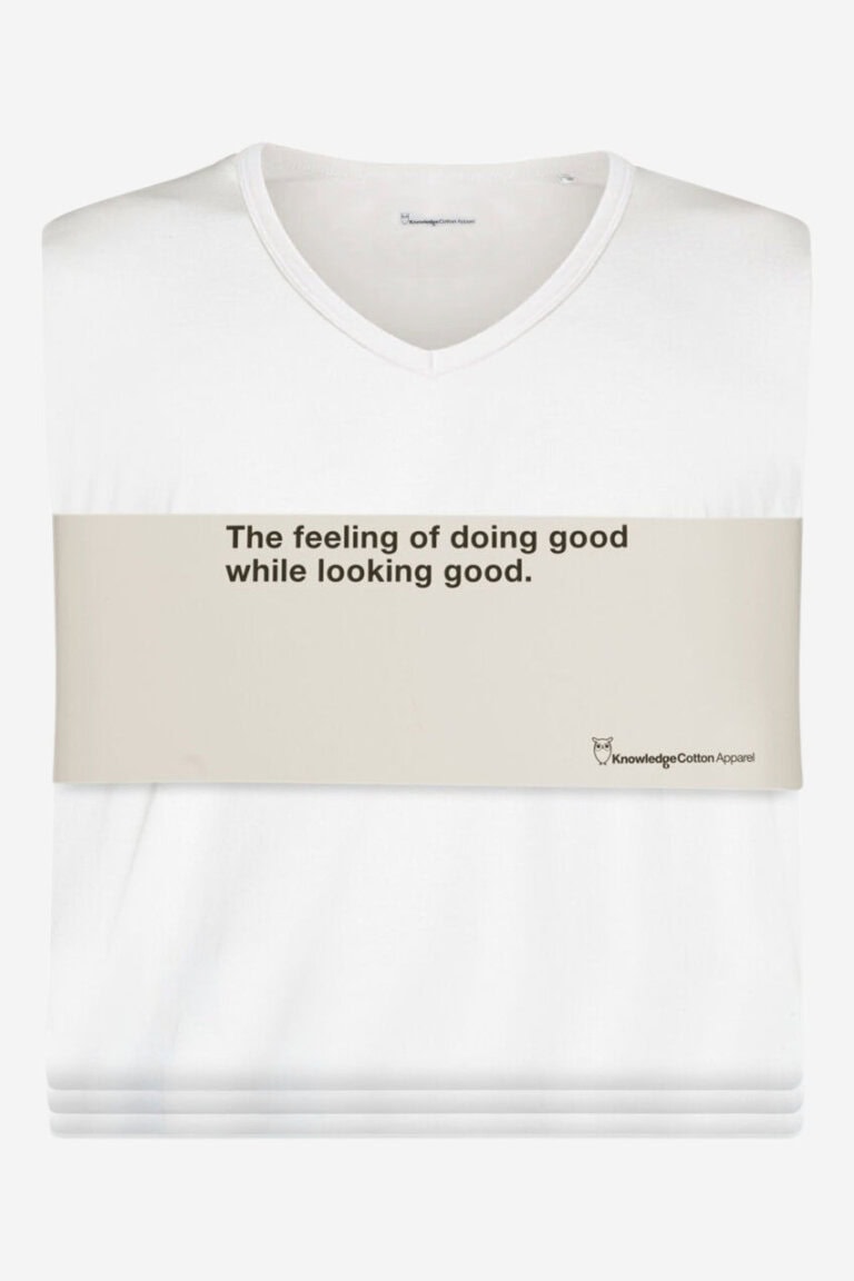 ekologisk basic t-shirt v-neck vit 3-pack förpackning