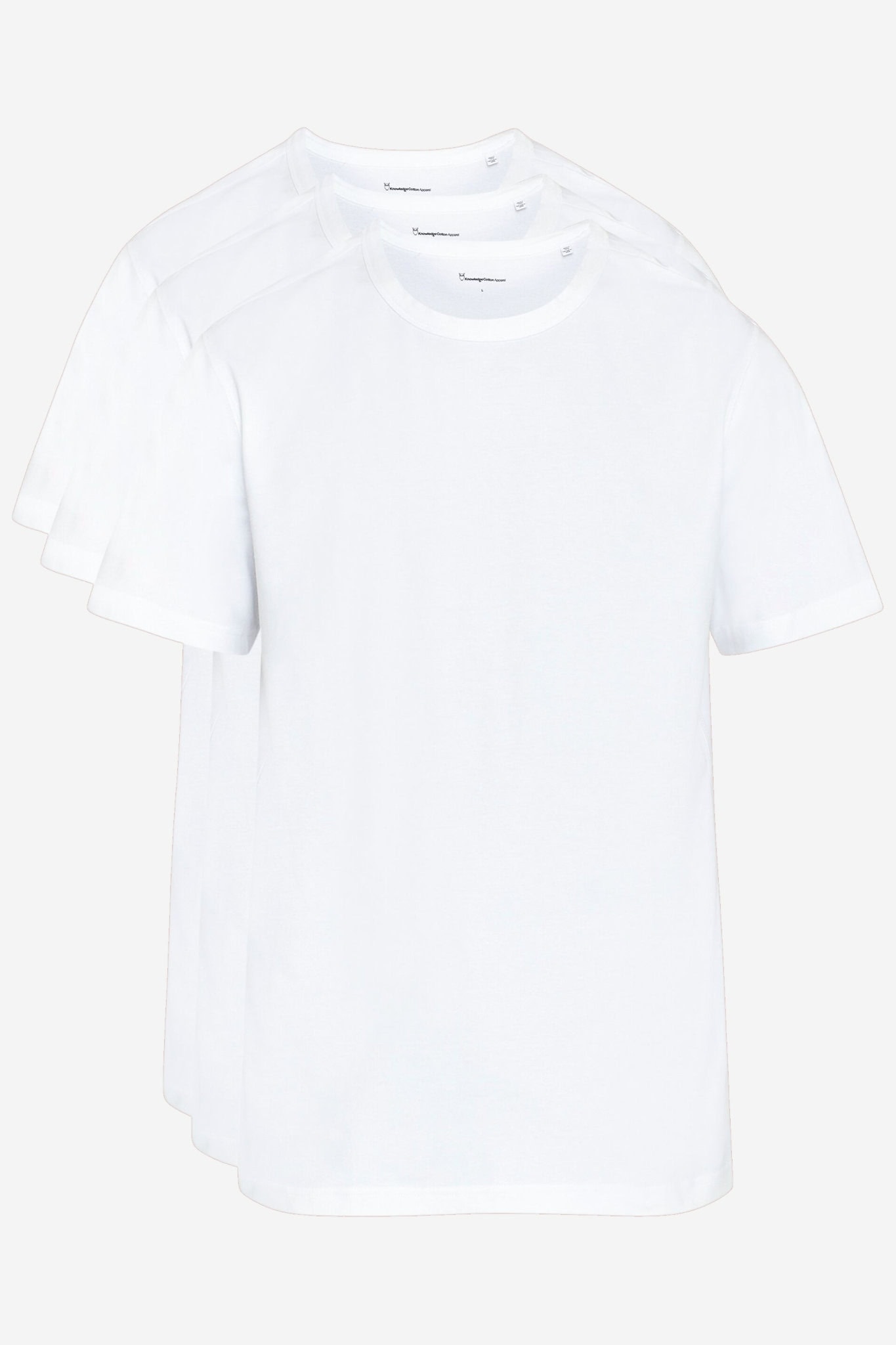 ekologisk basic t-shirt vit 3-pack
