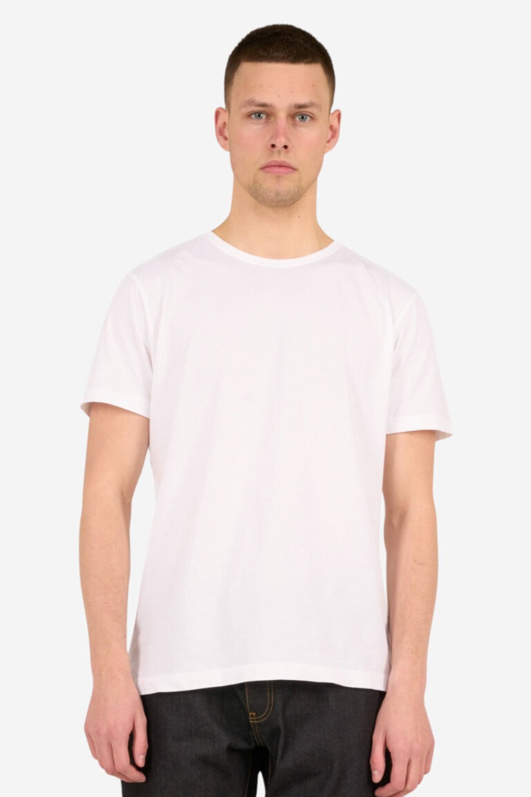 ekologisk basic t-shirt vit modell
