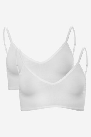 Mjuk bh bygellös TAMILLA 2-pack vit