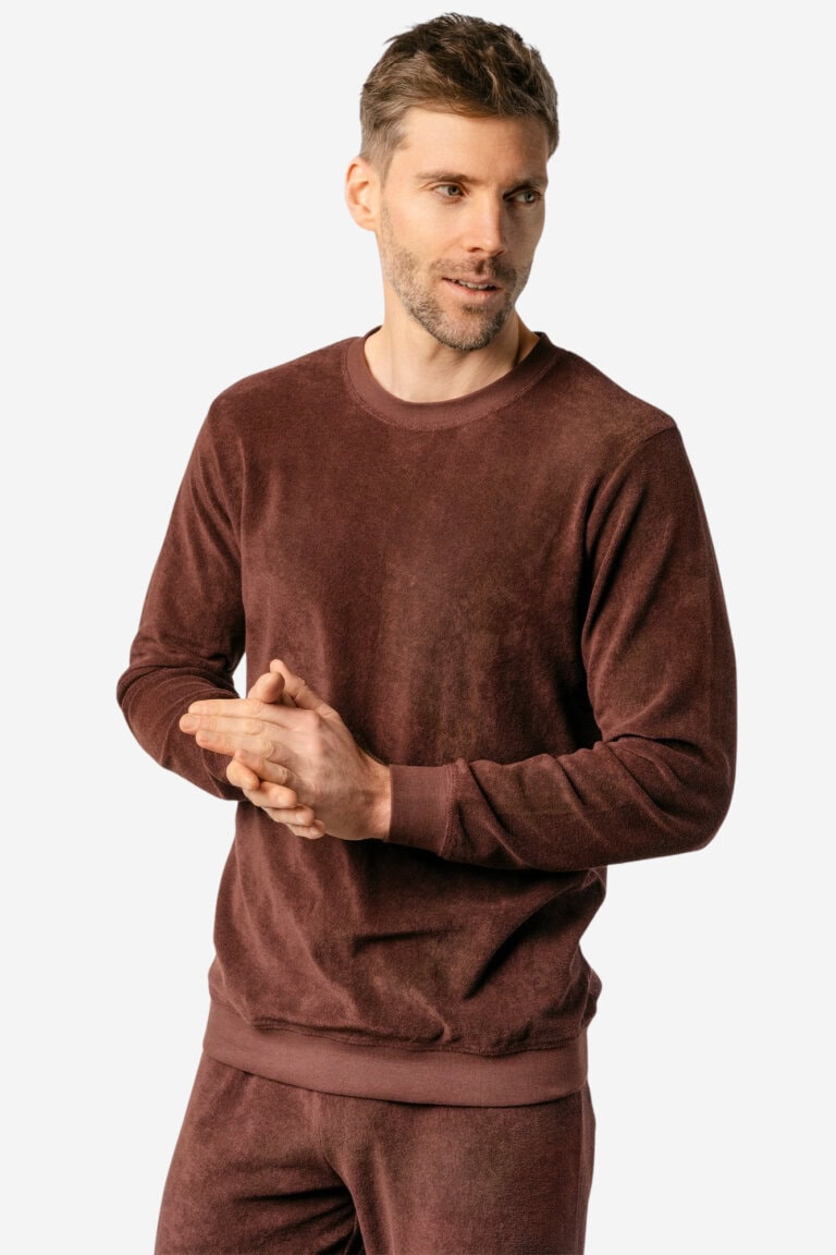 ekologisk-pyjamas-herr-bjorn-frotte-morkbrun-modell