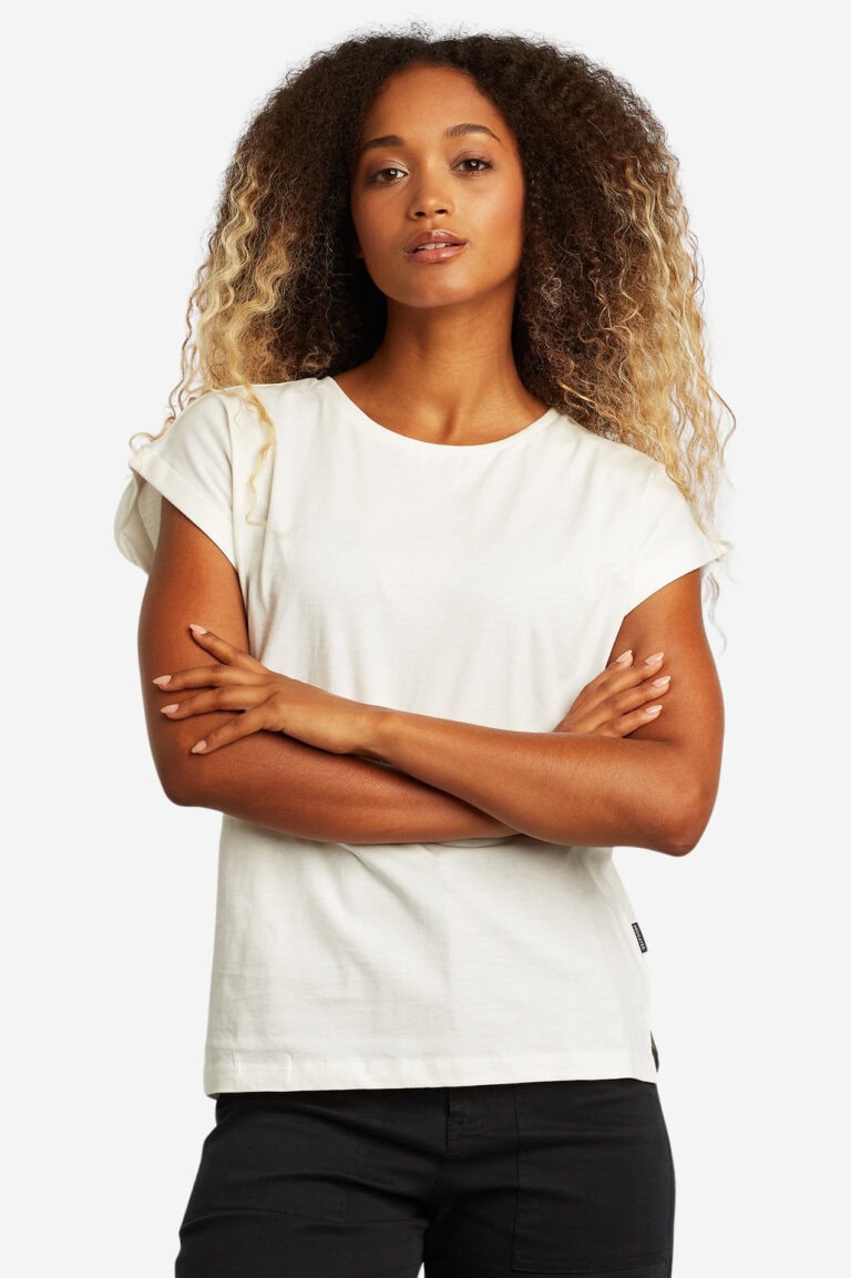 ekologisk t-shirt bas visby naturvit modell