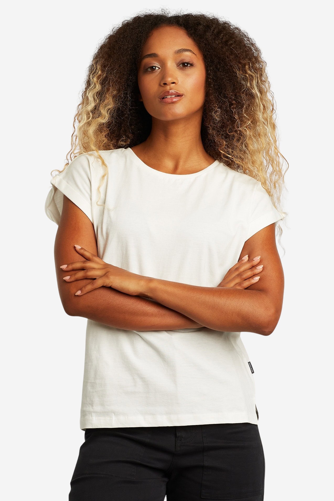 ekologisk t-shirt bas visby naturvit modell