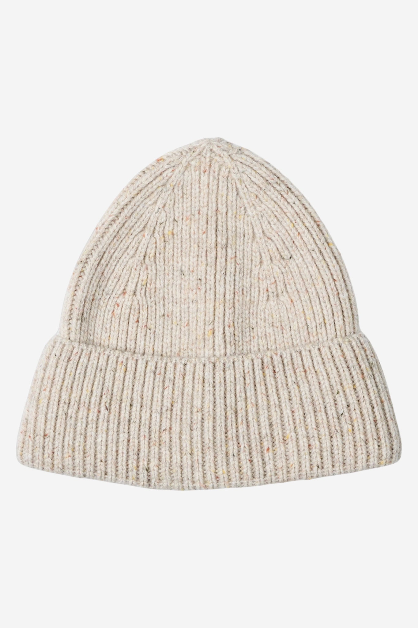 ekologisk beanie mössa 100% ull unisex stockholm creme melerad