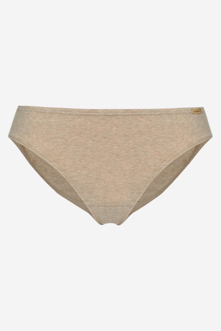 Tai brieftrosa låg midja beige melerad