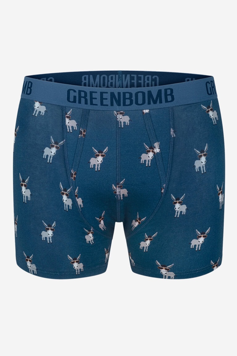 ekologiska kalsonger boxer funky donkey mörkblå