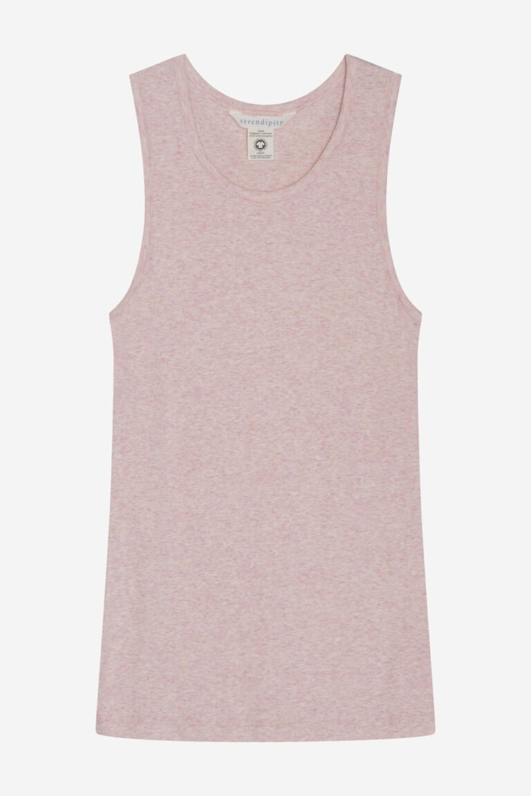 ekologiskt linne tanktop puderrosa