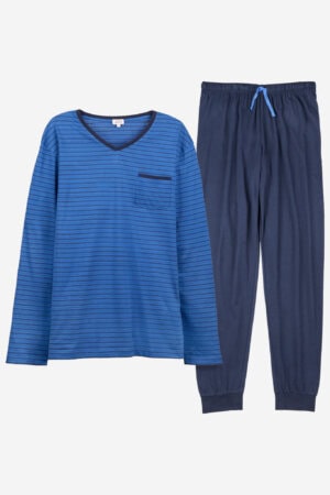 ekologisk pyjamas herr colin marinblå/blå
