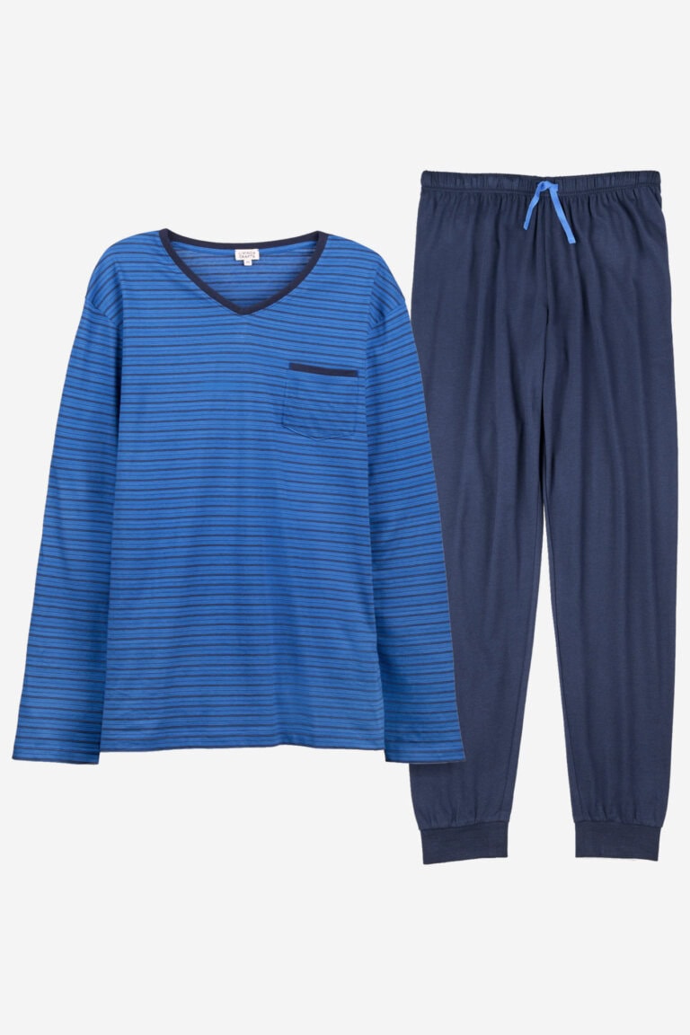 ekologisk pyjamas herr colin marinblå/blå