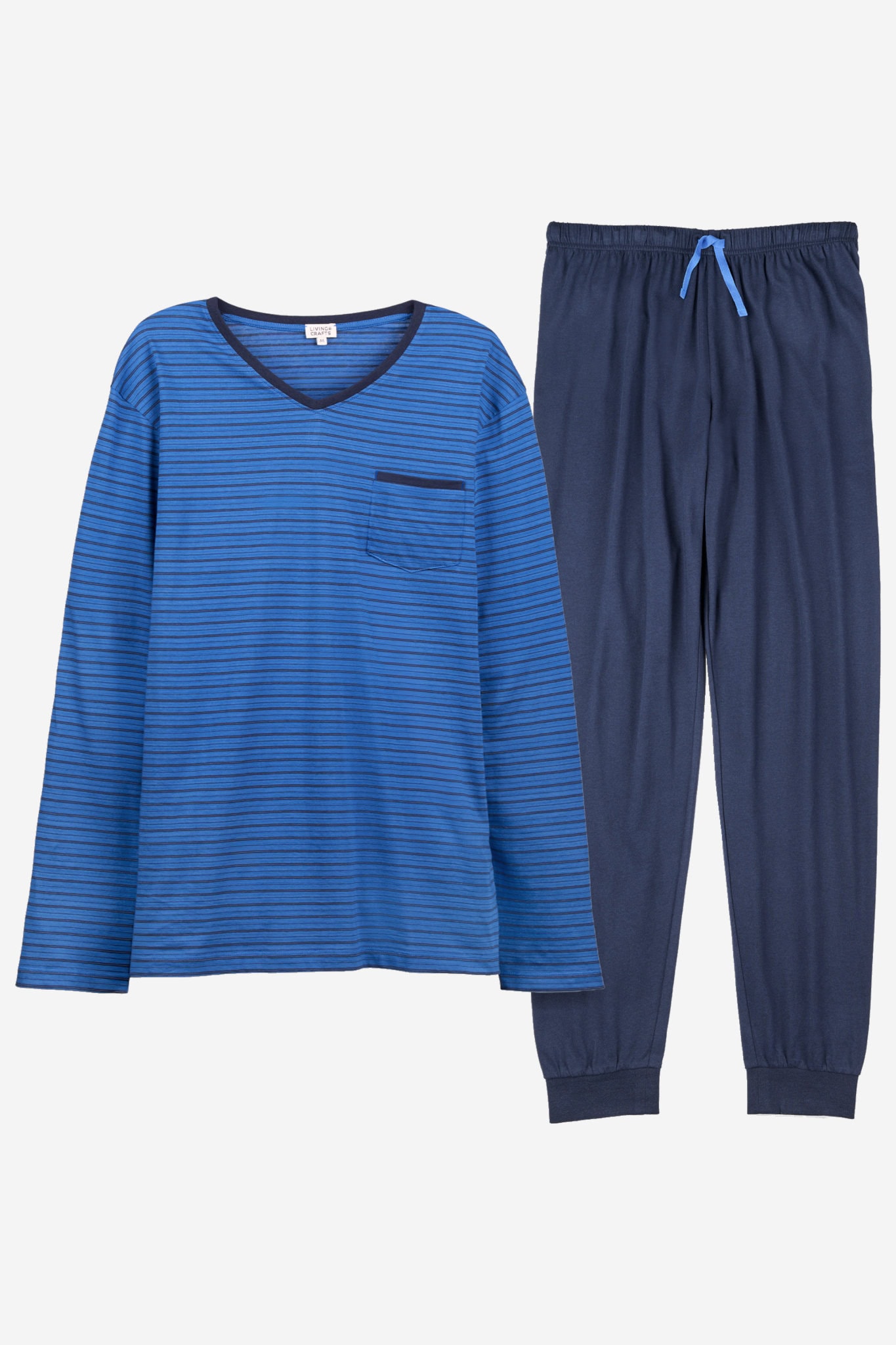 ekologisk pyjamas herr colin marinblå/blå